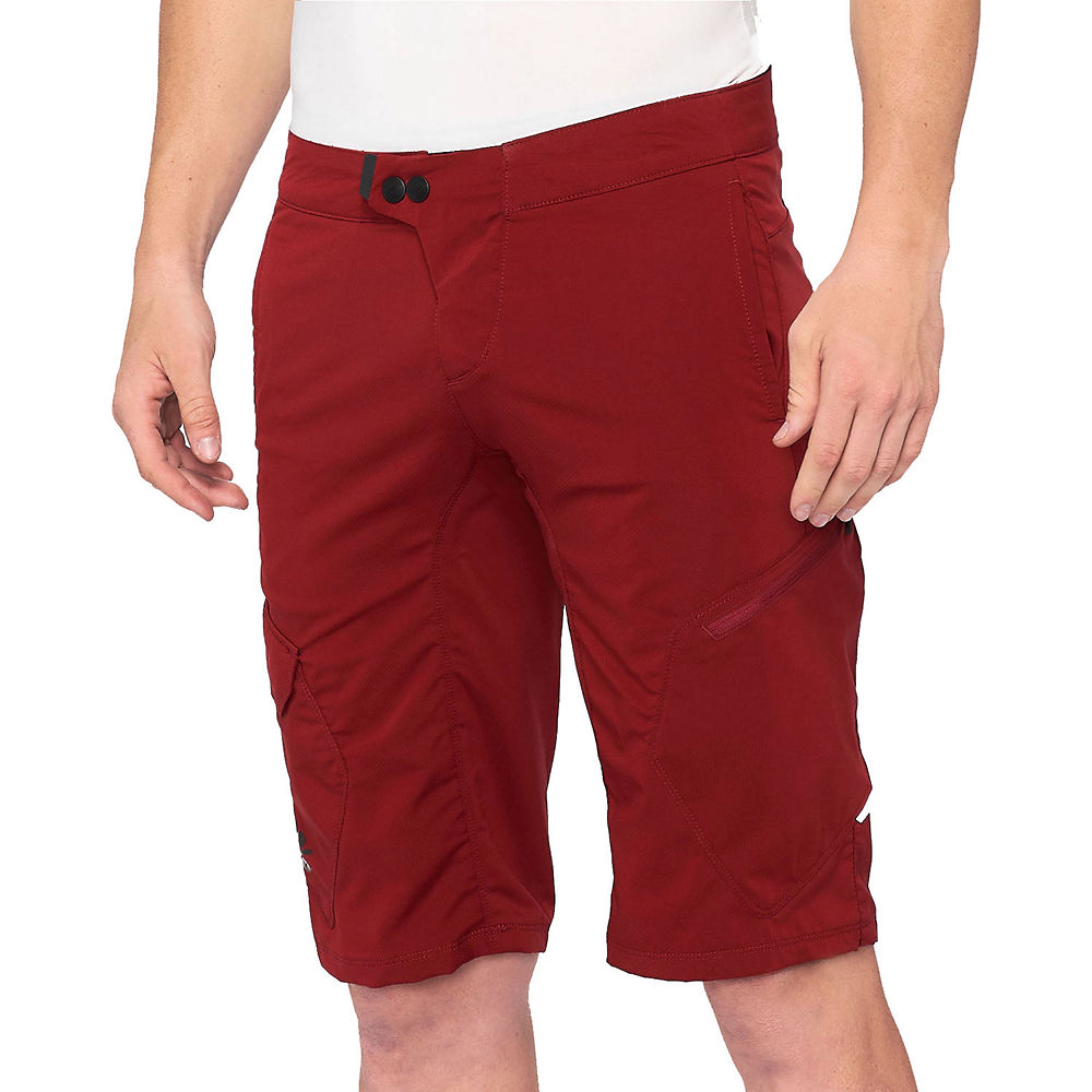 100% RideCamp Shorts SS22 - Red - 28}, Red