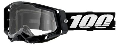 Maschera 100% Racecraft 2 (lente trasparente) SS22 - nero, nero