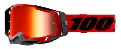 Maschera 1 Racecraft 2 (lente specchiata) SS22 - rosso, rosso