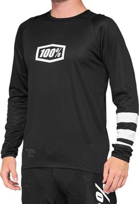 100% R-Core Youth Jersey SS22 - Black-White - S}, Black-White