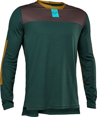 Fox Racing Defend LS Cycling Jersey Foxhead - Green - M}, Green