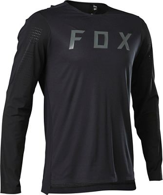Fox Racing Flexair Long Sleeve Cycling Jersey SS22 - Black - M}, Black