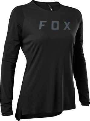 Fox Racing Women's Flexair Pro Long Sleeve Jersey SS22 - Black - S}, Black