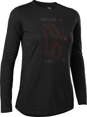 Fox Racing Women's Ranger LS Cycling Jersey - Black - M}, Black