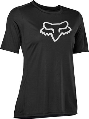 Fox Racing Women's Ranger SS Foxhead Cycling Jersey - Black - M}, Black