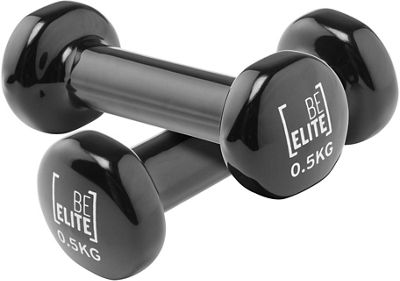 BeElite Vinyl Coated Dumbbell (Pair) 0.5kg AW20 - Black, Black