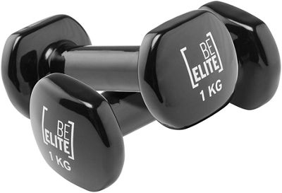 BeElite Vinyl Coated Dumbbell (Pair) 1kg AW20 - Black, Black