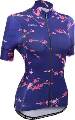 Primal Women's Cherry Blossom Helix 2.0 Jersey SS22 - Blue-Pink - XXL}, Blue-Pink