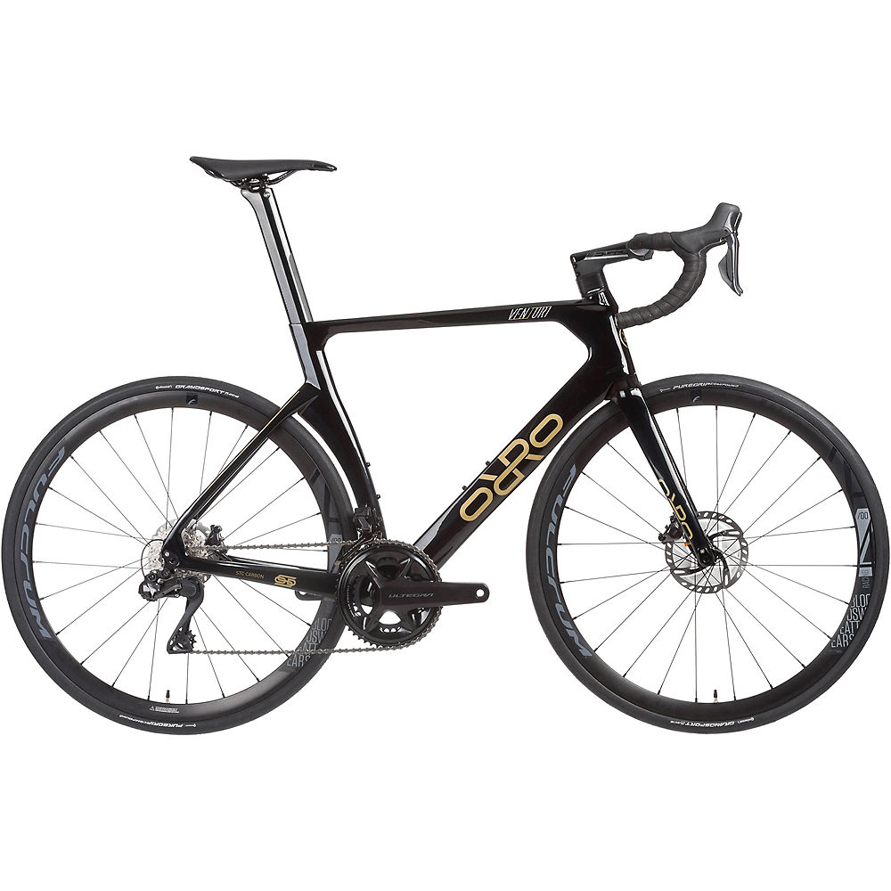 Bicicleta de carretera Orro Venturi STC Di2 R400DB 2022 - Black - Gold Gloss}, Black - Gold Gloss}