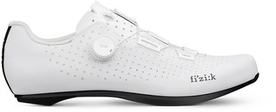 Fizik Tempo Decos Carbon Wide Fit Road Shoes 2022 - White-Black - EU 44.5}, White-Black