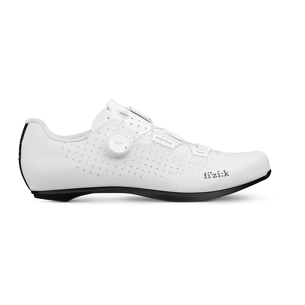 Fizik Tempo Decos Carbon Wide Fit Road Shoes 2022 - White-Black - EU 48}, White-Black