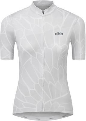 dhb Moda Women's Short Sleeve Jersey - Shado SS22 - White - UK 16}, White