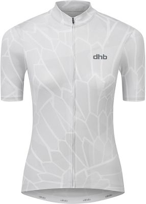 dhb Moda Women's Short Sleeve Jersey - Shado SS22 - White - UK 18}, White