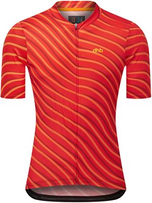 Maglia maniche corte dhb Blok Flare SS22 - rosso acceso, rosso acceso