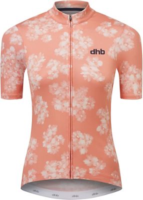 dhb Moda Women's Short Sleeve Jersey-Burendo - Coral Haze - UK 16}, Coral Haze