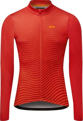 Maglia maniche lunghe dhb Blok Ignite - Pompeian Red - S, Pompeian Red