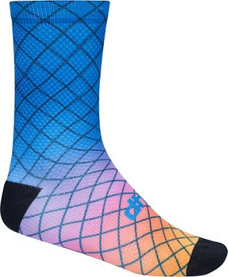 dhb Blok Sock (Prism) SS22 - Blu/Arancione - S/M, Blu/Arancione