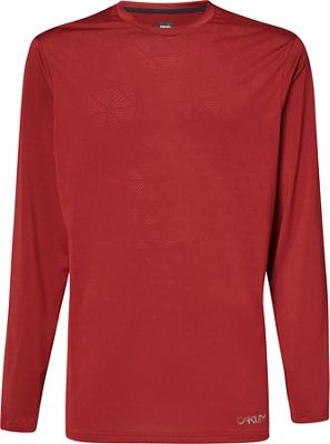Oakley Reduct Berm LS MTB Jersey - Iron Red - S}, Iron Red