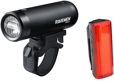 Ravemen CR600-TR20 USB Rechargeable Light Set - Black - 600/20 Lumens}, Black