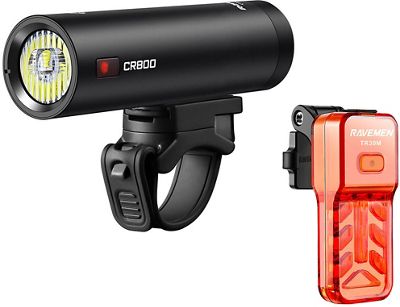 Ravemen CR800-TR30M USB Rechargeable Light Set - Black - 800/30 Lumens}, Black
