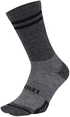 Defeet Cyclismo Wool Blend Socks SS22 - Gravel Grey-Black - XL, Gravel Grey-Black