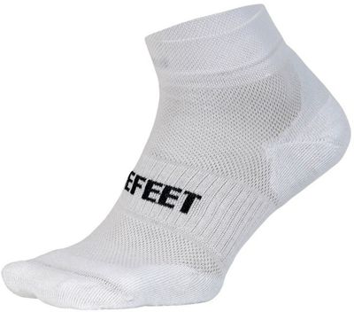 Defeet Cush 1" Socks SS22 - Neon Yellow-Black - S}, Neon Yellow-Black