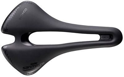 Selle San Marco Aspide Short Comfort Dynamic Saddle - Black-Black - Wide (L3)}, Black-Black