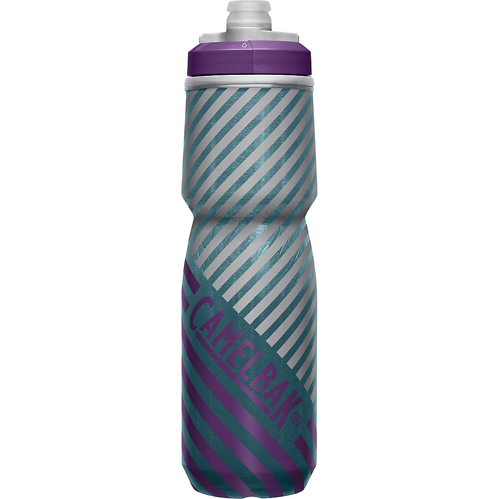 Camelbak Podium Chill Outdoor 710ml Bottle SS22 - Teal - Purple Stripe - One Size}, Teal - Purple Stripe