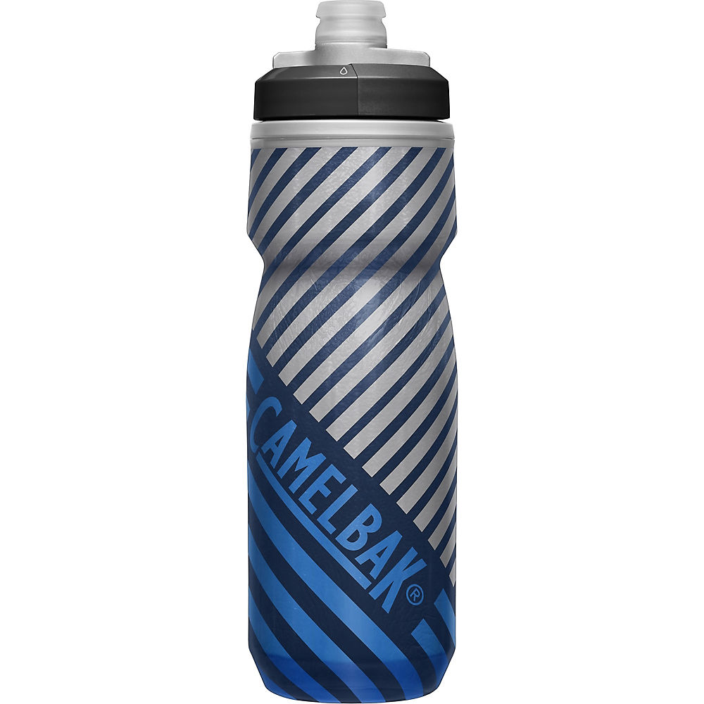 Camelbak Podium Chill Outdoor 620ml Bottle SS22 - Navy - Blue Stripe - One Size}, Navy - Blue Stripe