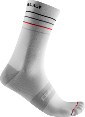 Castelli Endurance 15 Sock SS22 - White-Black-Red - S/M}, White-Black-Red