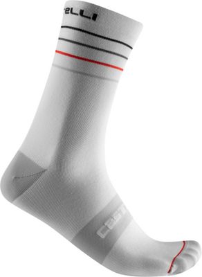 Castelli Endurance 15 Sock SS22 - White-Black-Red - L/XL}, White-Black-Red