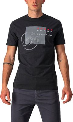 Castelli Maurizo Tee - Black-Dark Gray-Red - XS}, Black-Dark Gray-Red