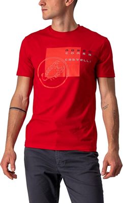 Castelli Maurizo Tee - Red-Silver Gray-Black - XL}, Red-Silver Gray-Black