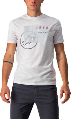 Castelli Maurizo Tee - White-Silver Gray-Red - XS}, White-Silver Gray-Red