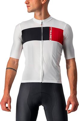 Castelli Prologo 7 Jersey - Ivory-Light Black-Red - XL}, Ivory-Light Black-Red