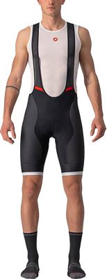 Castelli Competizione Kit Cycling Bib Shorts - Black-Silver Gray - XXXL}, Black-Silver Gray