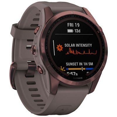 Garmin fenix 7S SapphireSolarTitanium GPS Watch SS22 - Dark Bronze - Shale Grey, Dark Bronze - Shale Grey