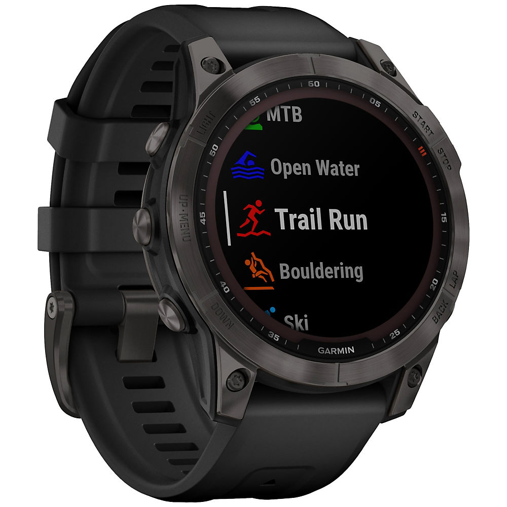 Reloj GPS Garmin fenix 7 Zafiro DLC de titanio SS22 - Carbon Grey - Black}, Carbon Grey - Black}