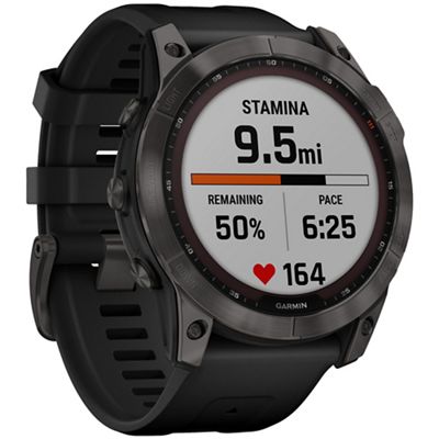Garmin fenix 7X Sapphire Solar DLC GPS Watch SS22 - Carbon Grey - Black, Carbon Grey - Black