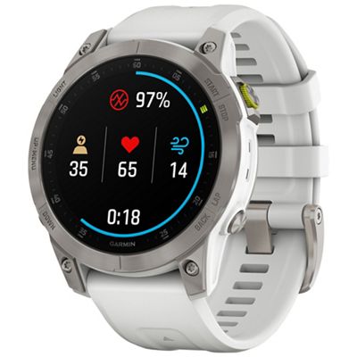Garmin epix Titanium GPS Watch SS22 - Carrera White, Carrera White