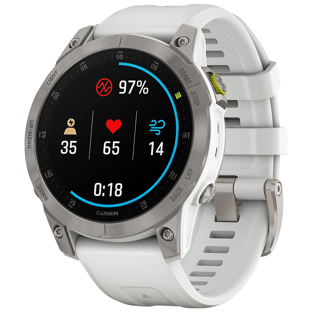 Image of Garmin epix Titanium GPS Watch SS22 - Carrera White, Carrera White