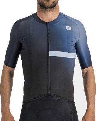 Sportful Bomber Cycling Jersey SS22 - Black Galaxy Blue - XXXL, Black Galaxy Blue