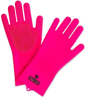 Muc-Off Deep Scrubber Gloves - Pink - Small}, Pink