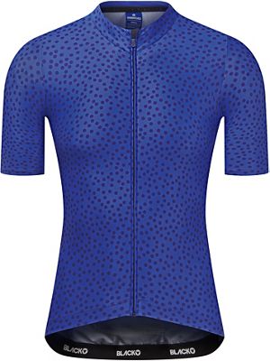 Black Sheep Cycling Essentials TEAM DOT Cycling Jersey SS22 - Blue - L}, Blue