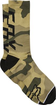 Fox Racing Camo Cushioned Crew Socks - Green Camo - L/XL, Green Camo