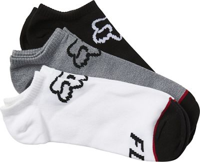 Fox Racing No Show Socks 3 Pack - Assorted - L/XL, Assorted