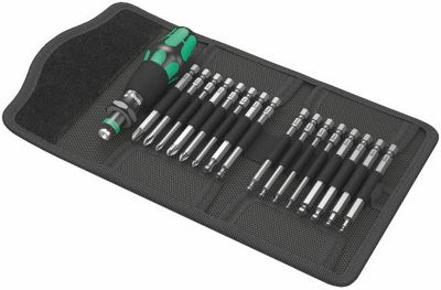Wera Tools Kraftform Kompakt 60 KK Toolset - Black - Green - 17 Piece}, Black - Green