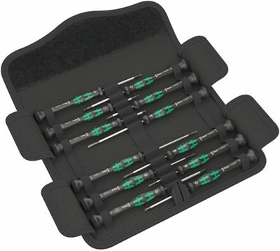 Wera Tools Kraftform Micro 12 Uni Screwdriver Set - Black - Green - 12 Piece}, Black - Green