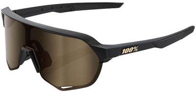 100% S2 Matte Black Gold Mirror Sunglasses 2022 - Black-Gold, Black-Gold