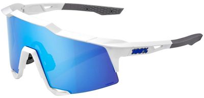 100% Speedcraft Matte White Blue Sunglasses 2022 - Matte White-Blue, Matte White-Blue
